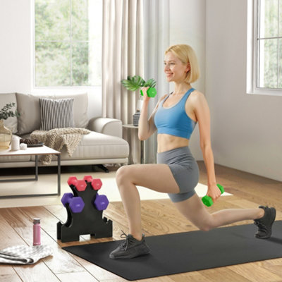 Sportnow Hex Dumbbells Set With Dumbbell Rack2 X 1Kg2 X 2Kg2 X 3Kg from B&Q