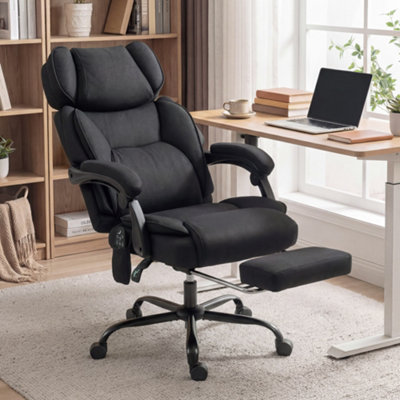 B&Q -  Vibration Massage Office Chair W/ Heat Reclining FunctionBlack
