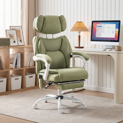 B&Q -  Vibration Massage Office Chair W/ Heat Reclining FunctionLime Green