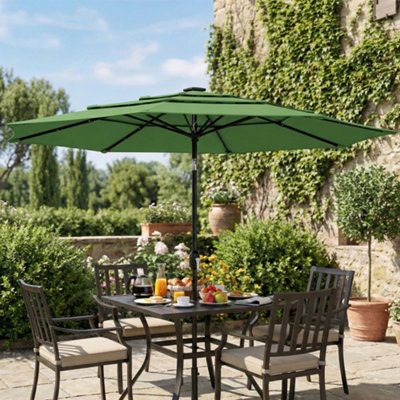 Outsunny Garden ParasolOutdoor Umbrella With Tilt FunctionGreen from B&Q