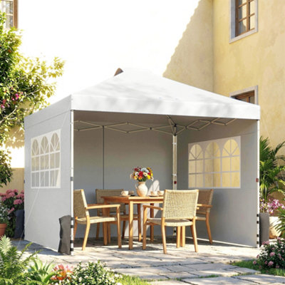 B&Q -  Pop Up Gazebo Waterproof Height Adjustable 3 X 3 (M) White