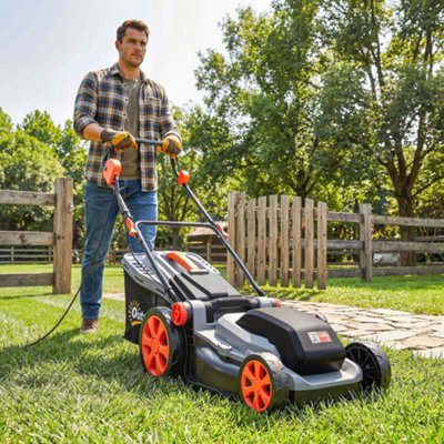 Outsunny 1800W Electric Lawn Mower - 40cm Cutting Width - Light Grey - Steel - Image 6
