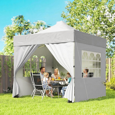 B&Q -  3 X 3 M Heavy Duty Pop Up Gazebo With SidesUpf50+ Marquee Gazebo