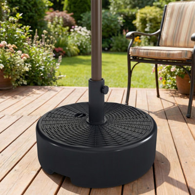 Outsunny Parasol Base 22Kg Sand Filled For 38/48mm Poles Black from B&Q