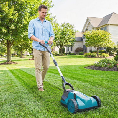 B&Q -  18V Cordless Lawnmower With 2 X 4Ah Batteries & Charger