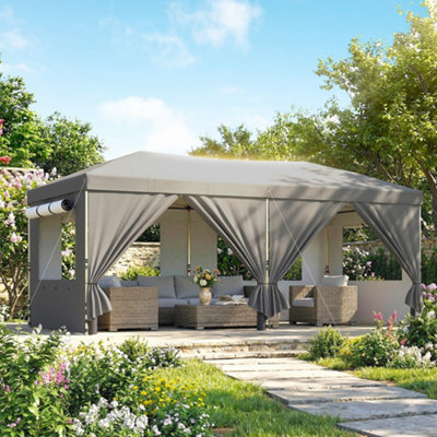 B&Q -  3 X 6 M Pop Up GazeboUpf50+ Wedding Party Tent MarqueeDark Grey