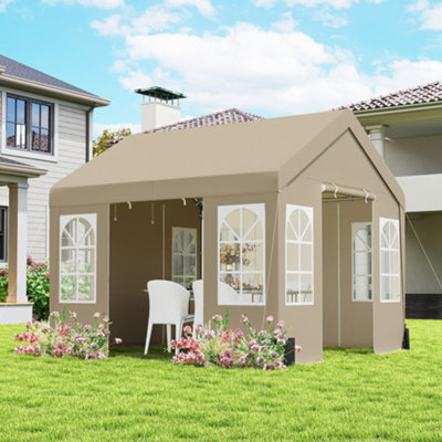 Outsunny 3 X 3 M Party TentOutdoor Canopy Tent With SidewallsBeige from B&Q