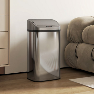 B&Q -  48L Sensor BinStainless Steel Kitchen Bin With Automatic Close
