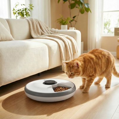 Pawhut Automatic Cat Feeder Programmable Timer For 6 Meals from B&Q