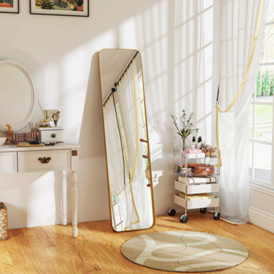 Homcom Rectangular Full Length Mirror For Bedroom40 X 160 CmGold Tone from B&Q