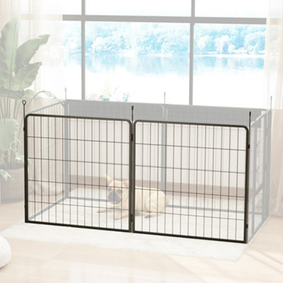 Pawhut 2 Piece Dog Pen Expansion Pack For 80Cm High Pet Playpen For S M Dogs from B&Q