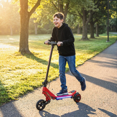 Sportnow Red Scooter For Kids, Foldable Scooter For Age Age 6+ Size 6 B&Q