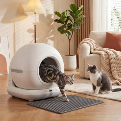B&Q -  72L Self Cleaning Cat Litter Tray App Control For Multiple Cats
