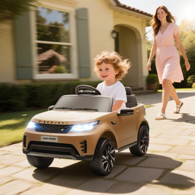 B&Q -  Land Rover Discovery Licensed 12V Kids Electric Car W/ Remote Khaki