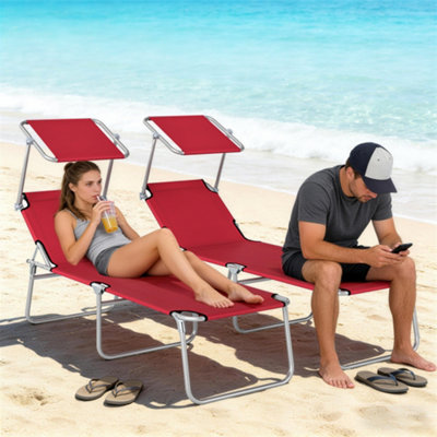B&Q -  Foldable Sun Lounger Set Of 24 Level Adjustable Backrest