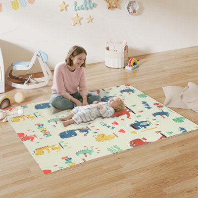 Bobobiy Dinosaur-Themed Baby Plat Mat Double Sided, Foldable, Water-Resistant For Outdoor/Indoor, 177 X 146 X 1.5Cm - Multicoloured - Image 5
