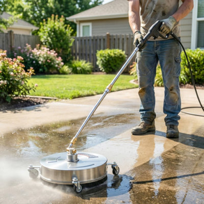 B&Q -  13" Pressure Washer Surface Cleaner With 4 Wheels