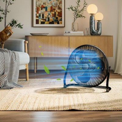 Homcom 100W Desk Fan Home Office Moving Oscillation With 3-Speed Wind from B&Q