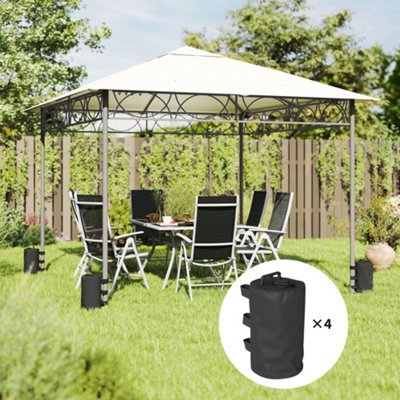 B&Q -  Set Of 4 Gazebo Water Weights Bags500D Sand WeightsBlack
