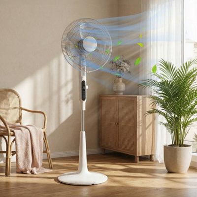 Homcom Standing Fan With 75 Degree Oscillation Mosquito Repellent Function from B&Q