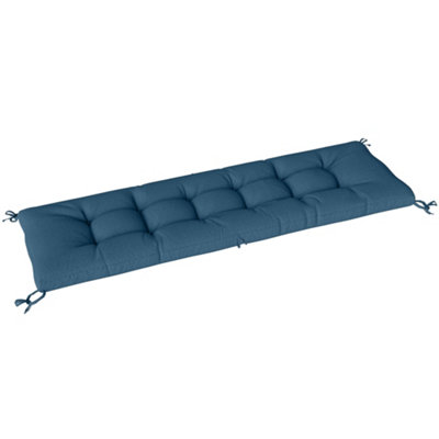 Outsunny Unisex Blue Sun Lounger Cushion, Memory Foam Patio Chair Cushion With Ties In - Image 5