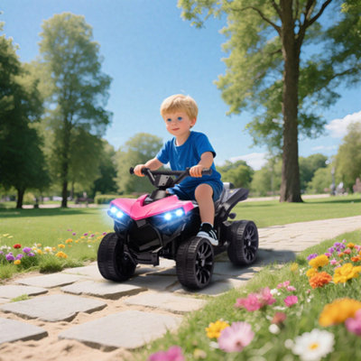 Kids ATV Battery Powered Ride on Car for Ages 3 8 Years Pink - Image 4