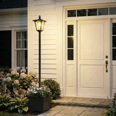 Outsunny Unisex Black Garden Solar Lamp Post Light, Led Solar Light Post, 160Cm - Image 5
