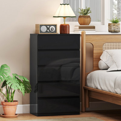 B&Q -  Bedroom Chest Of Drawers5 Drawers DresserDrawer UnitBlack