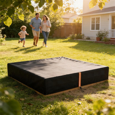 Aiyaplay Sandbox CoverSquare Sandpit Cover With Drawstring & Elastic Band from B&Q