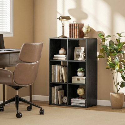 Homcom Industrial Storage ShelfBookcaseBookshelfBlack Wood Effect from B&Q