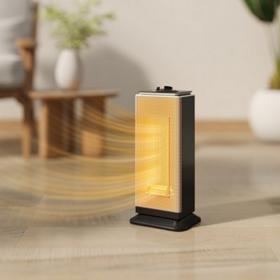 B&Q -  1500W Electric HeaterCeramic Space Heater With FanBlack