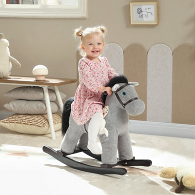 Aiyaplay Baby Rocking HorseToddler Animal Rocker For Kids Aged 2-5Grey from B&Q