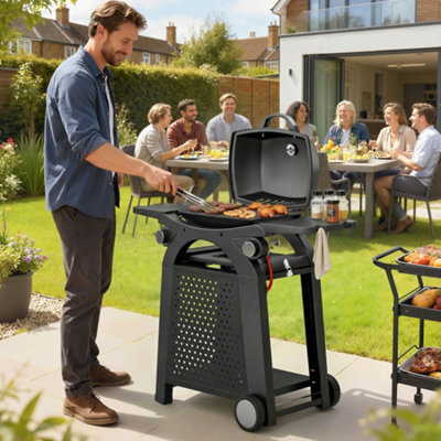 Outsunny 2 Burner Gas Grill3.8 Kw Barbecue Grill With Cast Iron Grates from B&Q