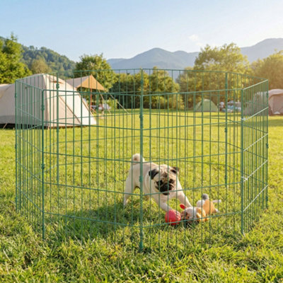 B&Q -  8 Panel Pet PenDog Playpen For Puppies80 Cm Height