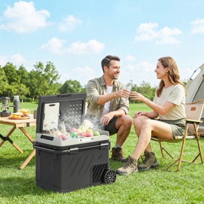 Outsunny 49L Compressor Car Fridge FreezerDual Zone With App Control from B&Q