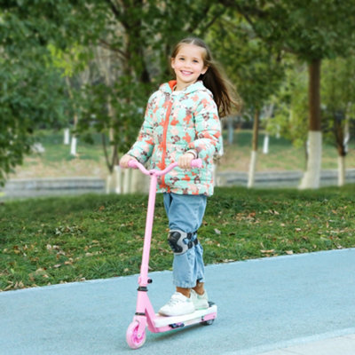 Aiyaplay Electronic Ride On Scooter For Kids W/ Auxiliary Rear WheelsPink from B&Q
