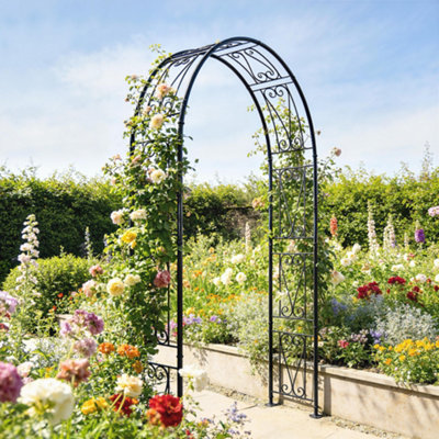 Outsunny Garden ArchRose ArchBlack from B&Q