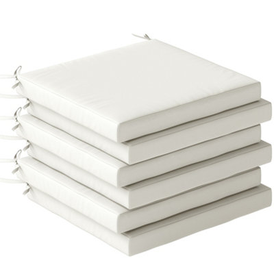 B&Q -  Seat Cushions With Machine Washable Cover Cream White