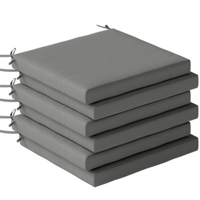 B&Q -  Seat Cushions With Machine Washable Cover Dark Grey