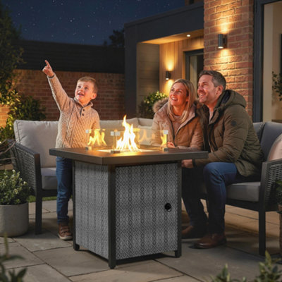 Outsunny Propane Table For Garden11.7 Kw Smokeless Firepit from B&Q