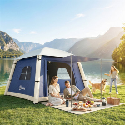 B&Q -  Inflatable Camping Tent2 Man TentDark Blue