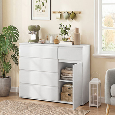 B&Q -  Chest Of Drawers5 Drawer Dresser With Soft-Close CabinetWhite