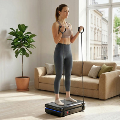 SPORTNOW Vibration Plate Exercise Machine with 120 Speed Levels, 5 Programs in Black - Image 3