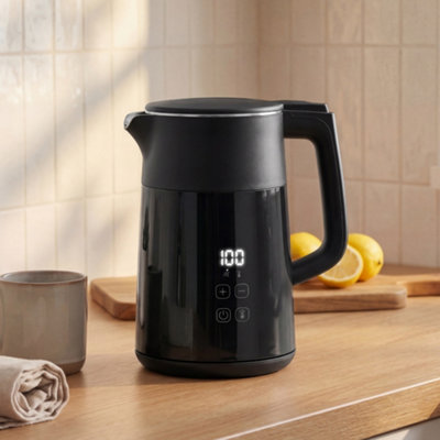 B&Q -  1.7L Fast Boil 3000W Electric Kettle With Led DisplayBlack