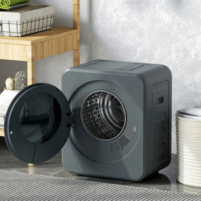 Vented Tumble Dryer 4 kg Front with Stainless Steel Tub 800W Compact Grey - Image 7
