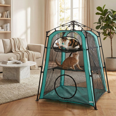 B&Q -  3-Tier Cat TentPortable Pet Tent For Indoor Outdoor