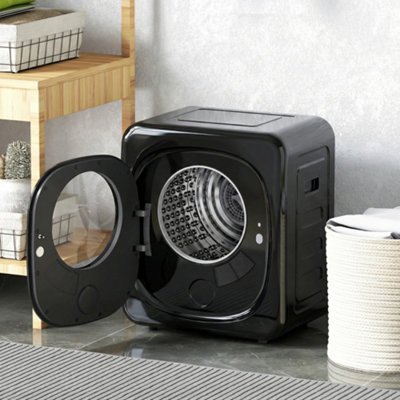 HOMCOM Tumble Dryer - 4kg Capacity - Black - Small - Image 8