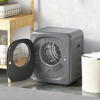 Homcom Grey Compact Dryer Machine With 5 Modes, 4Kg Small Tumble Dryer - Image 7