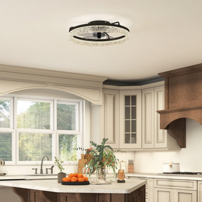 Homcom Ceiling Fans With Lights And Remote & App Control For BedroomBlack from B&Q