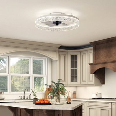 Homcom Ceiling Fans With Lights And Remote & App Control For BedroomWhite from B&Q